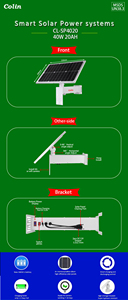 40 Wát <span class=keywords><strong>Mini</strong></span> linh hoạt panel năng lượng mặt trời để sử dụng ngoài trời với 20Ah ternary pin lithium & 4 gam máy ảnh DC12V năng lượng mặt trời hệ thống giám sát - Product Image 6
