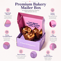 Boîtes d'emballage alimentaire personnalisées en gros, écologiques, pour 6 pâtisseries, gâteaux, pains, mochis, biscuits, à emporter