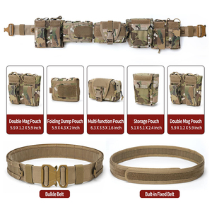 Comfortable Heavy Duty Soft MOLLE Tactical Belt for <b>Men</b> with <b>Pouches</b> Outdoor Training Belt - Product Image 4