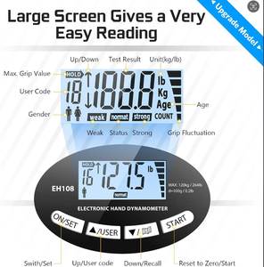 CHENGMO SPORTS Groothandel Digitale Handdynamometer Gripsterkte USB LCD Scherm Handgreepversterker Handgrip 180KG - Product Image 5