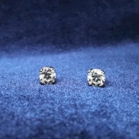 Pendientes de Botón Magnéticos con Moissanita Radiante, Chapados en Oro Blanco de 18K, Corte Brillante, Lujo, Certificados por Terceros, Sin Perforación, Joyería para Fiestas