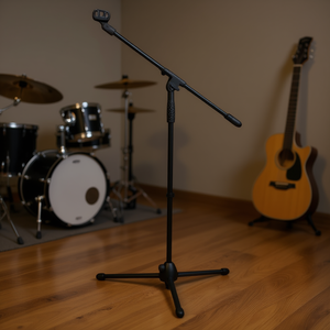ขาตั้งไมโครโฟนปรับระดับได้ D0100X3KC38 สีดำ ทำจากโลหะ พับเก็บได้ สำหรับเครื่องดนตรี - Product Image 2