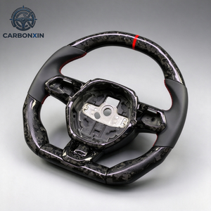 Volante Deportivo Personalizado de Fibra de Carbono y Cuero con LED para Baby Bull Gallardo Huracan - Product Image 4