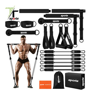 <span class=keywords><strong>Kit</strong></span> de <span class=keywords><strong>barre</strong></span> de Pilates de sport avec bandes de résistance Équipement de Pilates robuste Gym à domicile portable pour l'entraînement en force - Product Image 4