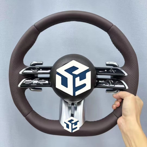 พวงมาลัยหนังแบบเต็มสำหรับ G500 Mercedes Benz Cls Gle <span class=keywords><strong>S500</strong></span> G55 G350 G63 S320 S400 S600คลาส G E GLC ทำจาก W211 PU - Product Image 1