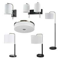 Lámparas de Pie Modernas con Pantalla de Tela Blanca, Base Redonda Negra Mate, para Hotel, Fabricante Light Days Inn, para Decoración de Sala de Estar