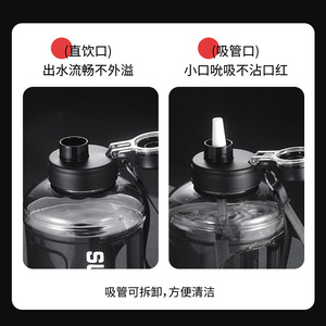 Tovei Sports Water <b>Bottle</b> 1600ml Large Capacity Food Grade Pc Material Fitness Outdoor Use - Product Image 3