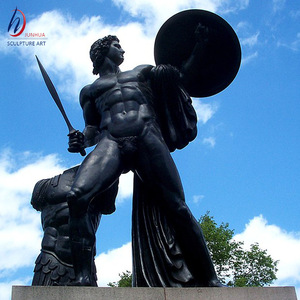 Rifornimento della fabbrica in bronzo gladiatore statua in rame puro carattere occidentale oro <span class=keywords><strong>Samurai</strong></span> figura in metallo lucido per decorazioni natalizie - Product Image 5