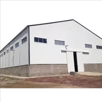 Nave Prefabricada de Estructura de Acero Ligero de Fácil Montaje, Edificio Metálico con Paneles Sándwich en Paredes y Techo.