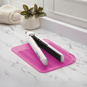 Travel Eco-Friendly American Style Classic Heat Resistant Rectangle <b>Silicone</b> <b>Mat</b> Curling Flat Irons Portable Makeup Pads JIAYI - Product Image 1