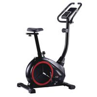 Vélo d'exercice vertical TOPFIT Factory avec volant d'inertie magnétique de 3 kg, 8 niveaux de résistance, équipement de fitness cardio pour la maison