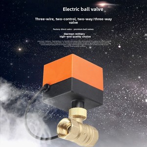 Vanne <span class=keywords><strong>à</strong></span> boisseau sphérique électrique en cuivre WeChat normalement fermée, commande trois fils deux positions, actionneur 220V <span class=keywords><strong>pour</strong></span> terminal de climatisation - Product Image 1