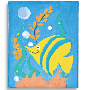 Kit de Arcilla Ultra Ligera para Manualidades: Set de Pintura en Lienzo 3D de Peces Tropicales, Arcilla Suave Educativa para Niños, Kit de Manualidades Hechas a Mano - Product Image 1