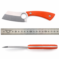 Couteau utilitaire à lame fixe en acier 14C28N haute dureté, manche G10, affûtage CNC, finition Stonewashed, pour camping et activités de plein air, vente en gros OEM
