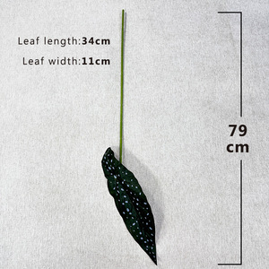 ใบอโลเซียคาลาเดียมใบใบสองสีใบ Malus ใบเขตร้อนประดิษฐ์สำหรับตกแต่ง - Product Image 5