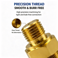Adaptateur hydraulique en laiton OEM connecteur à filetage mâle BSP NPT services d'usinage suisses multi-axes fournisseur de