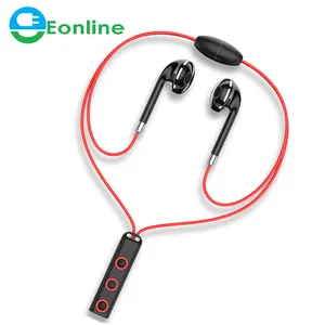 Eonline Earphone Magnetis, Earphone Olahraga Tanpa Kabel Gantung Leher dengan Mikrofon untuk Xiaomi Red Mi Huawei P30