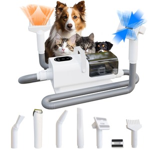 Sèche-cheveux et aspirateur pour animaux de compagnie, avec fonction de coupe électrique intégrée, aspiration et soufflage, pour toilettage canin - Product Image 1