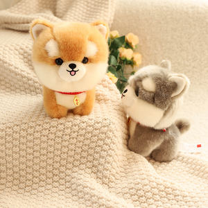 Jouets animaux en peluche pour chien, 20cm, réaliste, Simulation de haute qualité, Corgi, Husky, Bichon, <span class=keywords><strong>Akita</strong></span>, jouets en peluche, décoration de la maison - Product Image 4