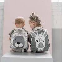 Sac à dos pour enfants, cartable d'école pour garçons et filles, Design d'animaux de dessin animé avec lapin, papillon, Lion, 2019