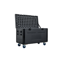 Valise de transport professionnelle pour location de scène, boîte à outils pour panneau d'affichage LED en promotion, valise en plastique à roulettes pour équipement d'éclairage de scène
