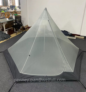 Imperméable à la pluie extérieur facile à monter chaud 3 personnes pyramide Camping randonnée 4 saisons sac à dos ultra-léger <span class=keywords><strong>Tipi</strong></span> tente abri randonnée - Product Image 5