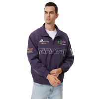 Veste en cuir surdimensionnée classique et stylée, à motifs imprimés numériquement et brodés, pour les grands et pour le travail
