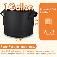 Sacs de culture en tissu non tissé pour plantes de toutes tailles (1/2/3 gallons) avec poignées, logo personnalisé et plusieurs couleurs