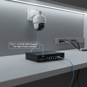 Commutateur PoE Gigabit <span class=keywords><strong>4</strong></span> ports avec 1 emplacement SFP et 1 port de liaison montante RJ45 pour la connexion d'équipements réseau filaires - Product Image 4