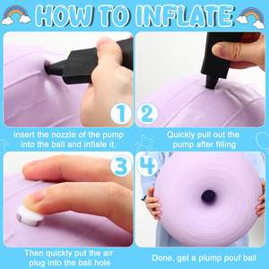 8 pièces autisme enfants <span class=keywords><strong>étudiant</strong></span>s exercice équilibre formation pompe à main élémentaire gonflable beignet sièges flexibles pour salle de classe - Product Image 4