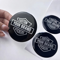 Autocollant d'étiquette transparent en résine époxy 3D personnalisé, autocollant rond en résine époxy PVC imperméable, logo personnalisé, autocollant époxy pour voiture