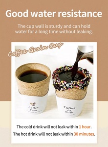 ถ้วยกาแฟกรอบแบบใช้แล้วทิ้งสำหรับขายส่ง ถ้วยคุกกี้แบบดั้งเดิมสำหรับชานมไข่มุก ไอศกรีมซอฟต์เสิร์ฟ ของหวาน เค้ก - Product Image 5