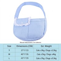 Sac à dos respirant pour animaux de compagnie (chats et chiens) – Sling bandoulière souple en coton et lin style Teddy, capacité 3 kg