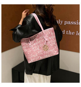 Nouveau sac fourre-tout en PU tendance pour femmes, grande capacité et sac fourre-tout en textile simple - Product Image 5