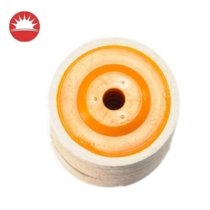 Almohadillas pulidoras de rueda de pulido de fieltro de lana 100%, <span class=keywords><strong>5</strong></span> <span class=keywords><strong>pulgadas</strong></span>, 125mm, amoladora angular personalizada, disco de lana, ruedas de solapa compatibles con OEM - Product Image 4