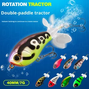 Señuelo de Pesca de Superficie Serie Long Casting Tractor, Flotante, Tipo Popper, Pencil, con Hélice, Cebo Duro de ABS, Anzuelos para Peces Cabeza de Serpiente - Product Image 4