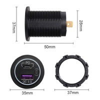 Nouveau Port USB de charge rapide 12V 24V Type C PD QC3.0 Prises de chargeur de voiture avec bouton de commutation marche-arrêt