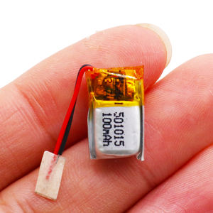 Custom 501015 <span class=keywords><strong>60mah</strong></span> 100mah <span class=keywords><strong>3.7v</strong></span> ליתיום פולימר סוללה ליתיום יון נטענת תאי סוללות <span class=keywords><strong>Lipo</strong></span> סוללות - Product Image 2