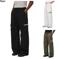 Pantalon Cargo Utilitaire Décontracté Homme Personnalisé en Gros, Style Streetwear, Coupe Ample et Oversize, Taille Mi-Haute, Jambe Large, en Toile de Coton 2026