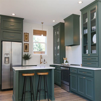 Meubles de cuisine modulaires modernes en bois massif style Shaker, éco-responsables, prêts à assembler, avec évier, en panneaux mélaminés MDF, fabriqués par PRIMA Factory