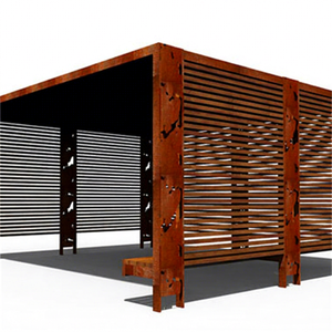 Pabellón de Acero Corten de Diseño Único, Ecológico, Duradero y de Alta Gama, Pérgola, Gazebo con Superficie Pintada, Tamaño Personalizable - Product Image 1