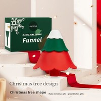 Model Corong Pohon Natal Baru untuk Peralatan Dapur, Set Penguras Minyak Rumah Tangga, Kotak Silikon Food Grade