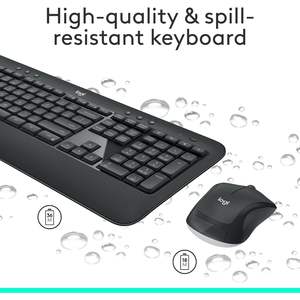 Pour clavier et souris sans fil avancés Mk540, combo 108 touches, touches multimédias, design ergonomique pour PC Windows, noir - Product Image 4