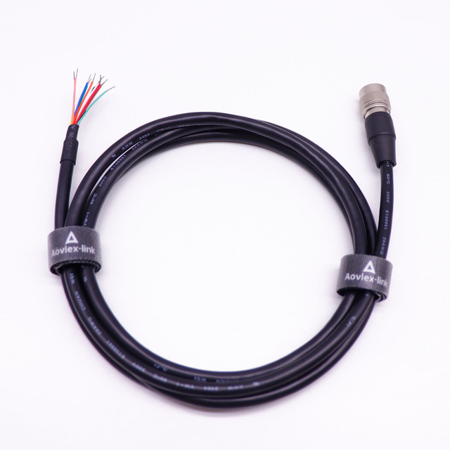 I/O Power Cable Aviation Connector Hirose 6pin Female Industrial Camera Machine Vision Cable