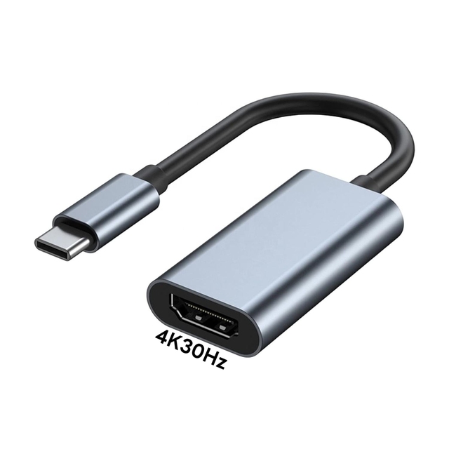 USB C Male to for Female Adapter Cable 4K 30HZ Resolution PVC Jacket Combination Shielding for Macbook HDTV Projector
