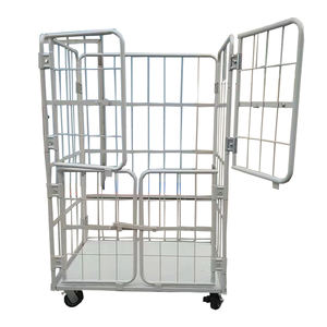 Chariot de transport de marchandises pliable en acier au carbone de grande taille personnalisé Midwell pour entrepôt logistique, conteneur à roulettes 350 kg - Product Image 4