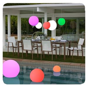 Lampe sphérique en pierre lumineuse à LED <span class=keywords><strong>solaire</strong></span> rechargeable de grande taille pour <span class=keywords><strong>jardin</strong></span> extérieur, 20 cm, 30 cm, 40 cm, 50 cm, 60 cm, 80 cm, 100 cm - Product Image 2