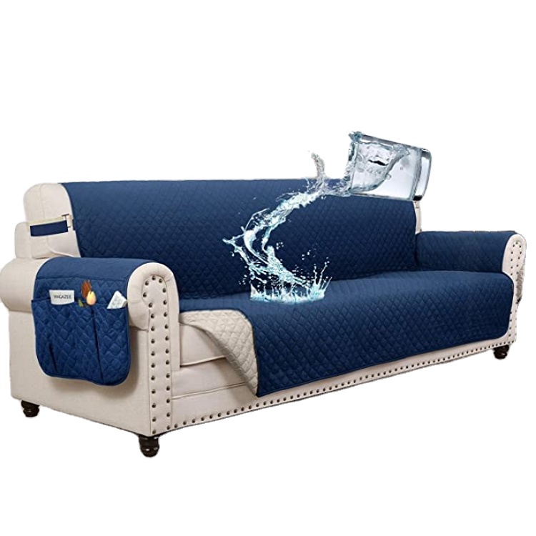 Оптовая продажа, защитный чехол для мебели, однотонный водонепроницаемый чехол для дивана из полиэстера