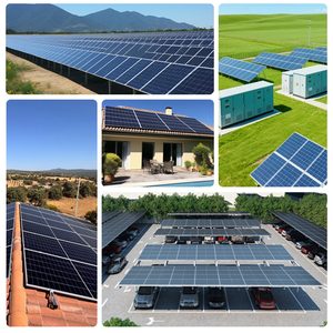 Factory Direct Potovoltaic System 10kw Solar Grid Tie Kit Energy for Ground Roof Power 1-1 Monocrystalline Silicon Panels High E - Product Image 3