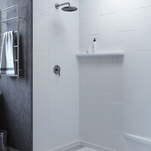 Moderne 10X20 Inch Verticale Gestapelde Blokpatroon Douche Surround Goedkope Gekweekte Marmer Op Maat Gesneden Voor Hotels - Product Image 4